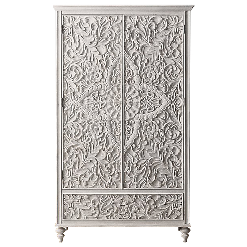 Шкаф Indian Antique White Furniture Cabinet белый Белый Шкаф Indian Antique White Furniture Cabinet белый Белый в Тюмени | Loft Concept