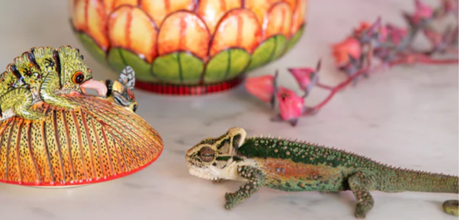 Шкатулка Хамелеон Chameleon on Floral Box Шкатулка Хамелеон Chameleon on Floral Box - Loft-Concept в Тюмени