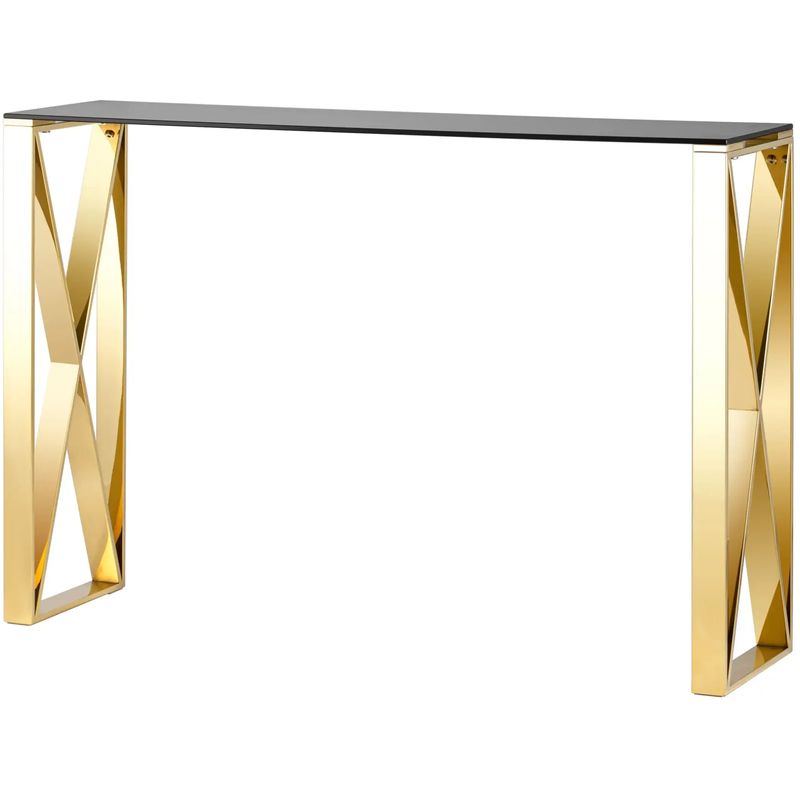 Консоль Lannes Collection Gold Золотой Стекло Смок Консоль Lannes Collection Gold Золотой Стекло Смок в Тюмени | Loft Concept