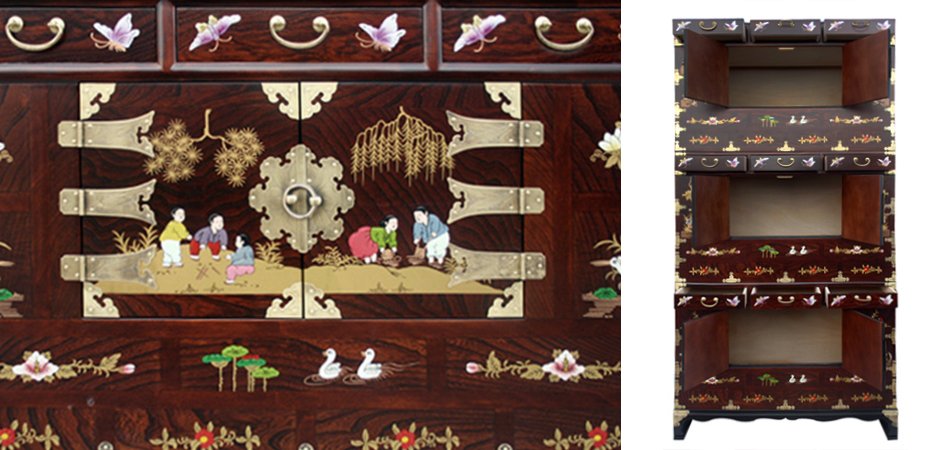 Китайский кабинетный шкаф Chinese cabinet "promenade" Китайский кабинетный шкаф Chinese cabinet "promenade" - Loft-Concept в Тюмени
