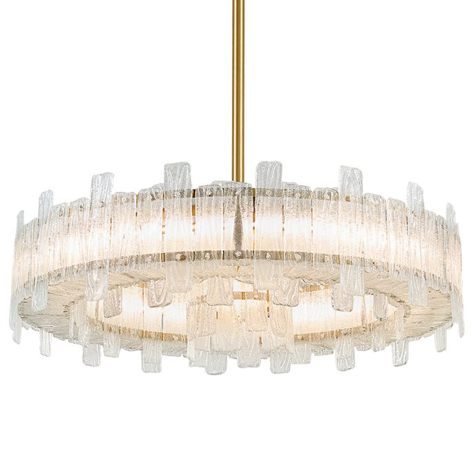Люстра Circle Cogs Frosty Glass Золотой Белый Люстра Circle Cogs Frosty Glass Золотой Белый в Тюмени | Loft Concept