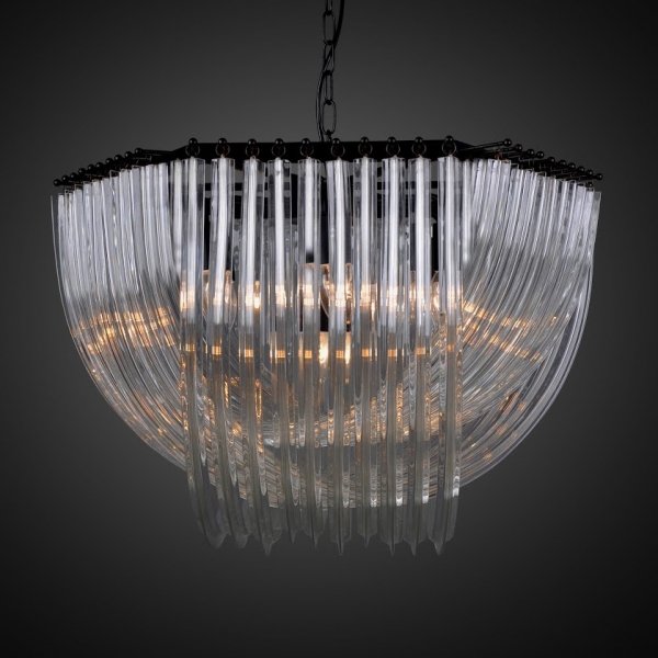 Люстра Retro Frozen Glass Chandelier 66 Черный Люстра Retro Frozen Glass Chandelier 66 Черный в Тюмени | Loft Concept