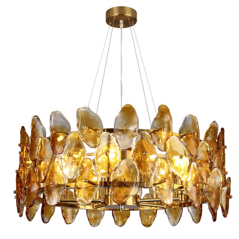Люстра Amber Shells Chandelier Латунь Янтарь (Amber) Люстра Amber Shells Chandelier Латунь Янтарь (Amber) в Тюмени | Loft Concept