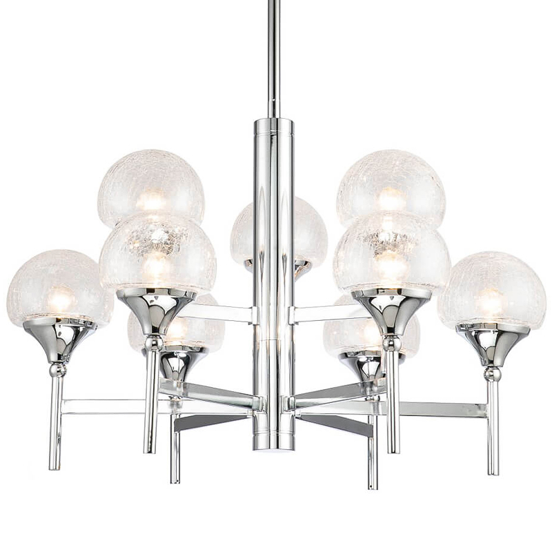 Люстра Lluis Chandelier 9 Хром Прозрачный Люстра Lluis Chandelier 9 Хром Прозрачный в Тюмени | Loft Concept