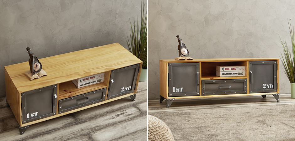 ТВ-тумба Loft Metal and Wood Double - Loft-Concept в Тюмени