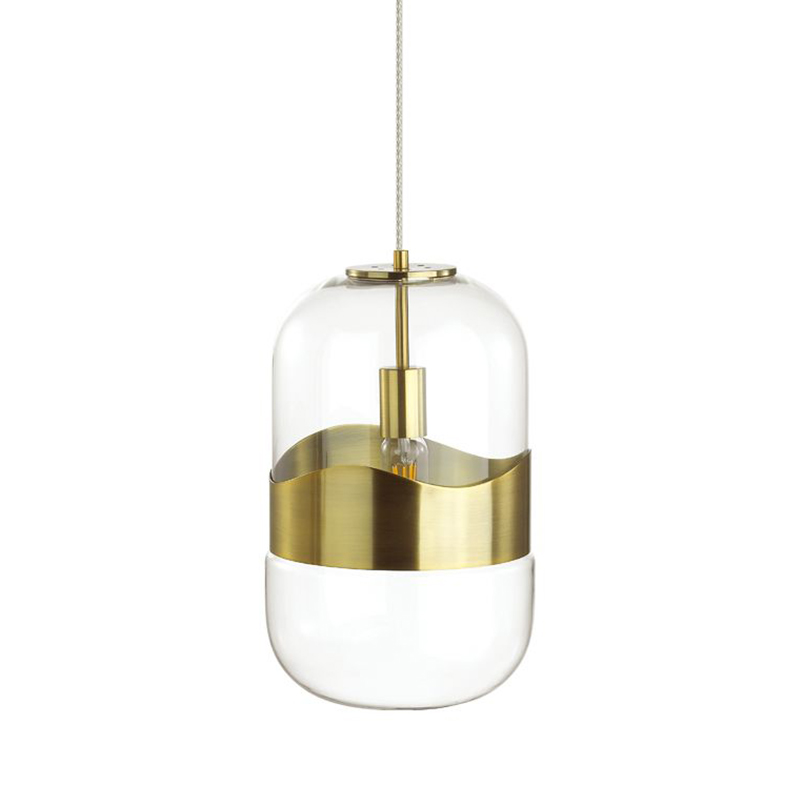 Подвесной светильник Igon Gold Hanging Lamp Золотой Прозрачный Подвесной светильник Igon Gold Hanging Lamp Золотой Прозрачный в Тюмени | Loft Concept