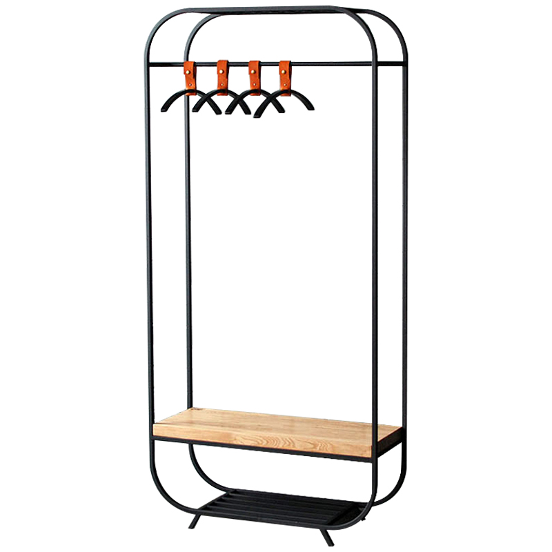 Рейл Franks Industrial Metal Rust Clothes Rail Black Черный Светлый дуб Рейл Franks Industrial Metal Rust Clothes Rail Black Черный Светлый дуб в Тюмени | Loft Concept
