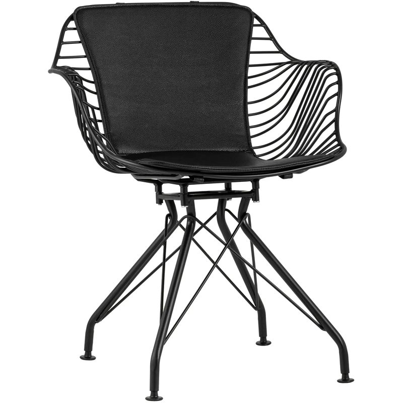 Стул Bertoia с подлокотником Chair Black metal Черный Стул Bertoia с подлокотником Chair Black metal Черный в Тюмени | Loft Concept