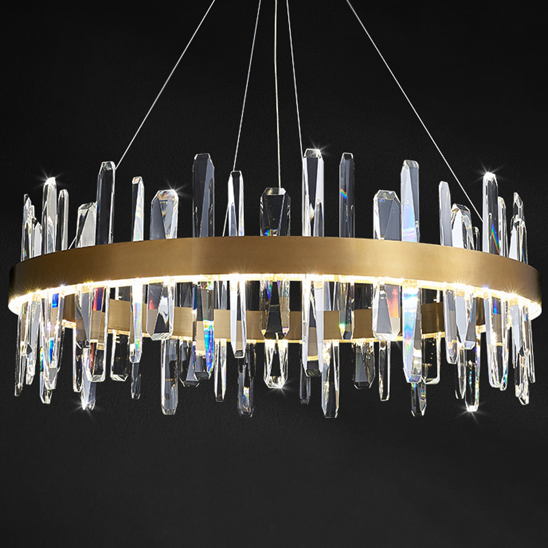 Люстра Gertrudis Chandelier circle Латунь Прозрачный Люстра Gertrudis Chandelier circle Латунь Прозрачный в Тюмени | Loft Concept