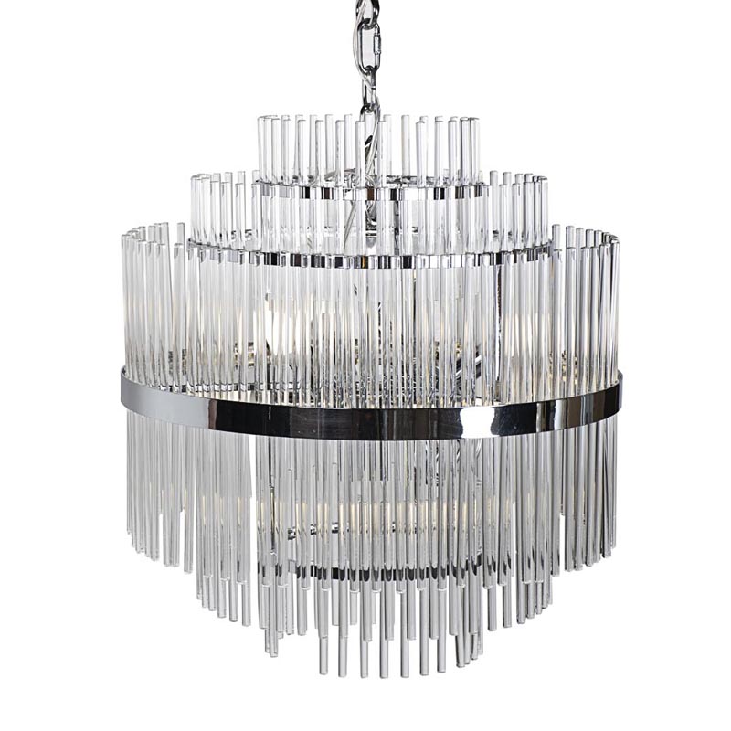 Люстра Hexagon Tube Light Multi-Tiered Chandelier Хром Люстра Hexagon Tube Light Multi-Tiered Chandelier Хром в Тюмени | Loft Concept
