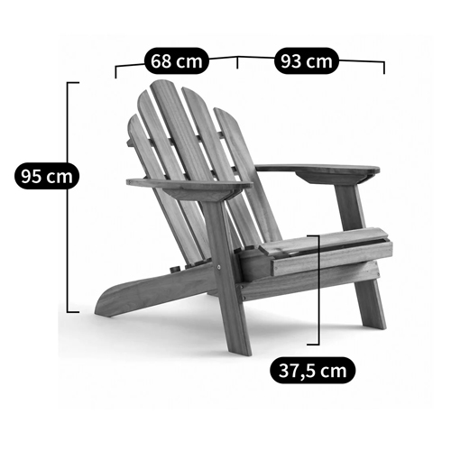 Уличное кресло из массива акации Adirondack Wooden Chair Red Уличное кресло из массива акации Adirondack Wooden Chair Red в Тюмени