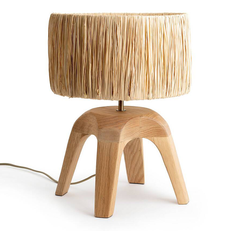 Настольная лампа Sander Wicker 4 legs Древесина Настольная лампа Sander Wicker 4 legs Древесина в Тюмени | Loft Concept