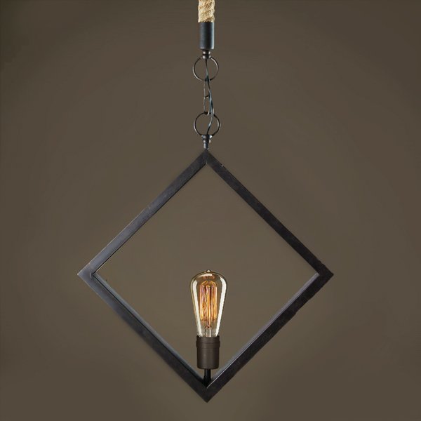 Подвесной светильник Romb Loft Rope Light Коричневый Подвесной светильник Romb Loft Rope Light Коричневый в Тюмени | Loft Concept