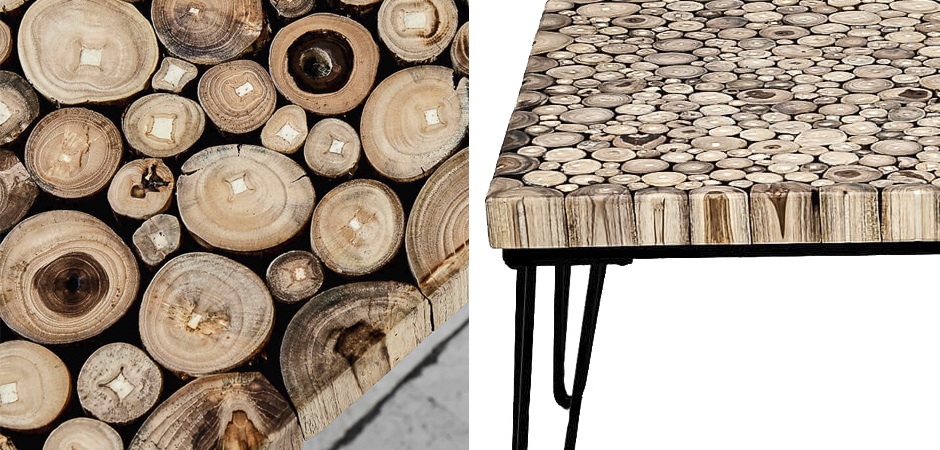 Кофейный стол Tree Cuts square coffee table Кофейный стол Tree Cuts square coffee table - Loft-Concept в Тюмени