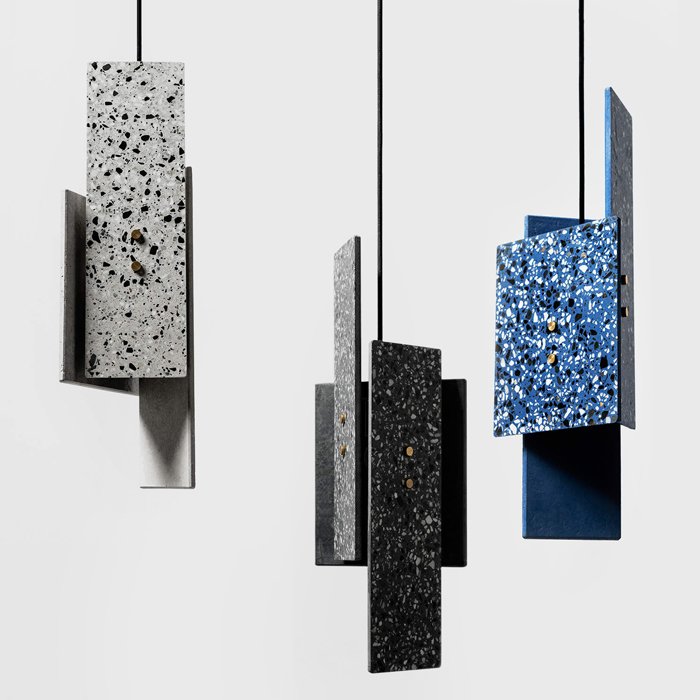 Подвесной светильник Granite Pendant Черный Синий Серый Подвесной светильник Granite Pendant Черный Синий Серый в Тюмени | Loft Concept