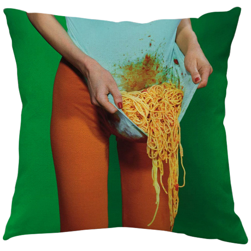 Декоративная подушка Seletti Cushion Courtesy Зеленый Бирюзовый Оранжевый Мульти Декоративная подушка Seletti Cushion Courtesy Зеленый Бирюзовый Оранжевый Мульти в Тюмени | Loft Concept