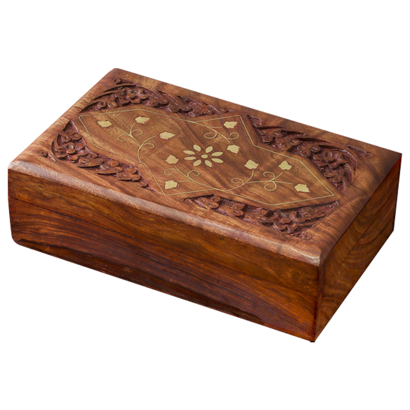 Шкатулка Damini Indian Inlay Box Коричневый Шкатулка Damini Indian Inlay Box Коричневый в Тюмени | Loft Concept