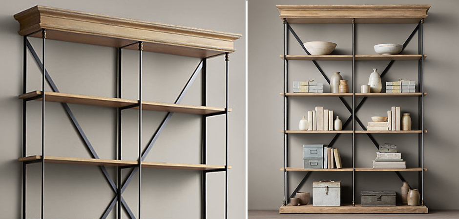 Стеллаж RH Old Oak Double Стеллаж RH Old Oak Double - Loft-Concept в Тюмени