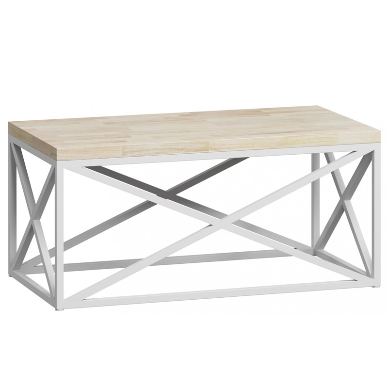 Кофейный стол Industrial Oak Geometric Coffee Table white Белый в Тюмени | Loft Concept 