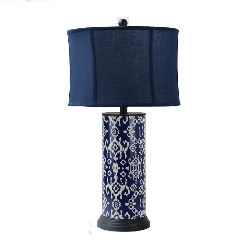 Настольная лампа Deep Blue Table Lamp Синий Белый Настольная лампа Deep Blue Table Lamp Синий Белый в Тюмени | Loft Concept