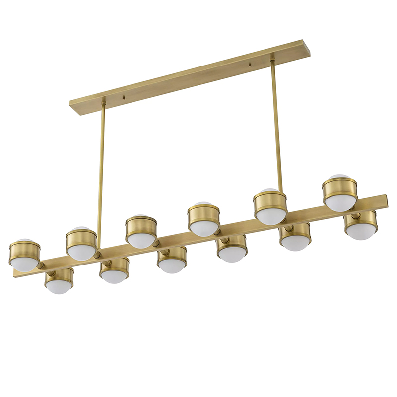 Люстра Eichholtz Chandelier Aldo Brass Латунь Белый Люстра Eichholtz Chandelier Aldo Brass Латунь Белый в Тюмени | Loft Concept