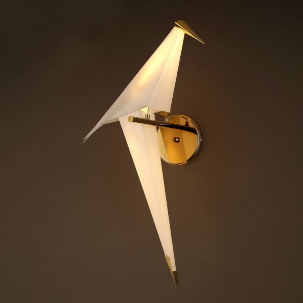 Бра Origami Bird Bra Бежево-серый Золотой Бра Origami Bird Bra Бежево-серый Золотой в Тюмени | Loft Concept