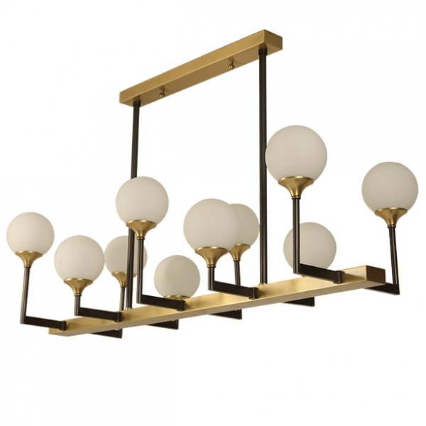 Люстра Ball Valley Chandelier 10 Белый Латунь Люстра Ball Valley Chandelier 10 Белый Латунь в Тюмени | Loft Concept
