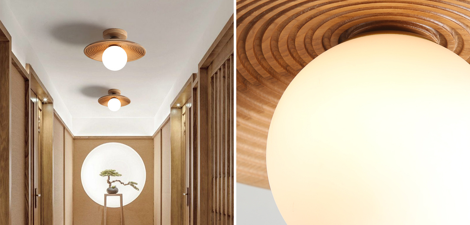 Потолочный светильник Ogata Wooden Light - фото №1