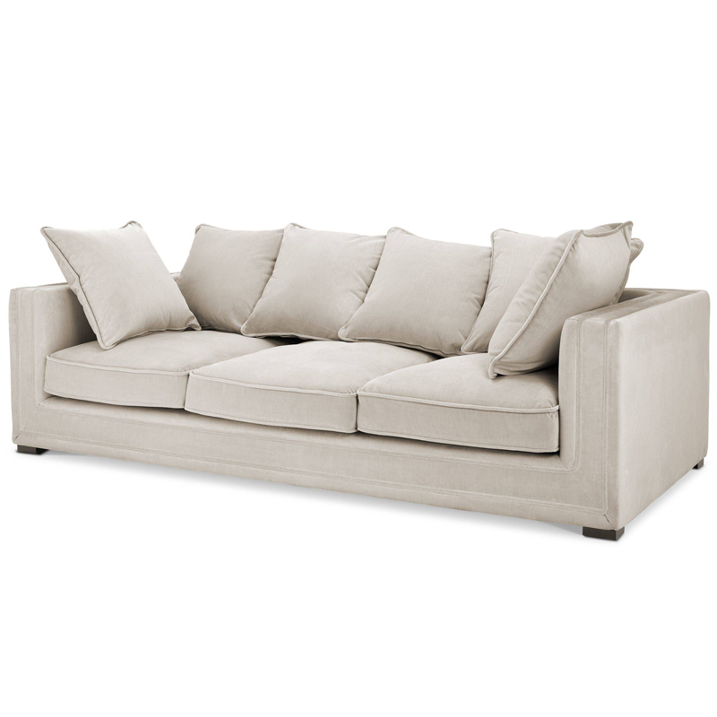 Диван Eichholtz Sofa Menorca Stone grey Бежево-серый Черный Диван Eichholtz Sofa Menorca Stone grey Бежево-серый Черный в Тюмени | Loft Concept