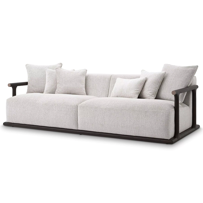 Диван Eichholtz Sofa Libero Светло-серый Коричневый Диван Eichholtz Sofa Libero Светло-серый Коричневый в Тюмени | Loft Concept