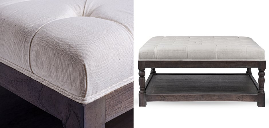 Оттоманка Coffee Table Ottoman linen and oak wood Оттоманка Coffee Table Ottoman linen and oak wood - Loft-Concept в Тюмени