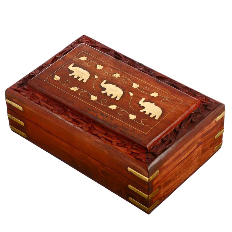 Шкатулка Three Elephants Indian Inlay Box Коричневый Латунь Шкатулка Three Elephants Indian Inlay Box Коричневый Латунь в Тюмени | Loft Concept