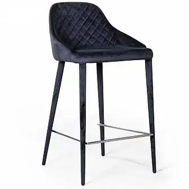 Стул Douglas Rhombus Bar stool Черный Велюр Черный Стул Douglas Rhombus Bar stool Черный Велюр Черный в Тюмени | Loft Concept