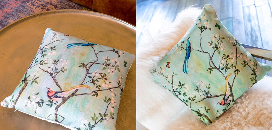 Декоративная подушка Beige and Green Chinoiserie 4 - Loft-Concept в Тюмени