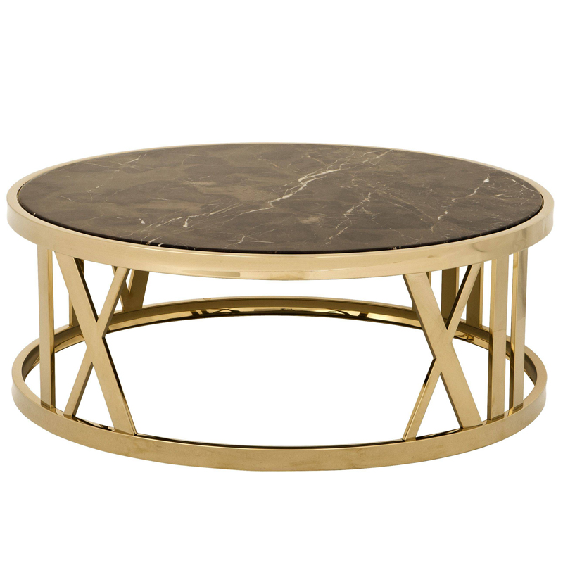 Кофейный стол Eichholtz Coffee Table Baccarat Глянцевое золото Коричневый Кофейный стол Eichholtz Coffee Table Baccarat Глянцевое золото Коричневый в Тюмени | Loft Concept