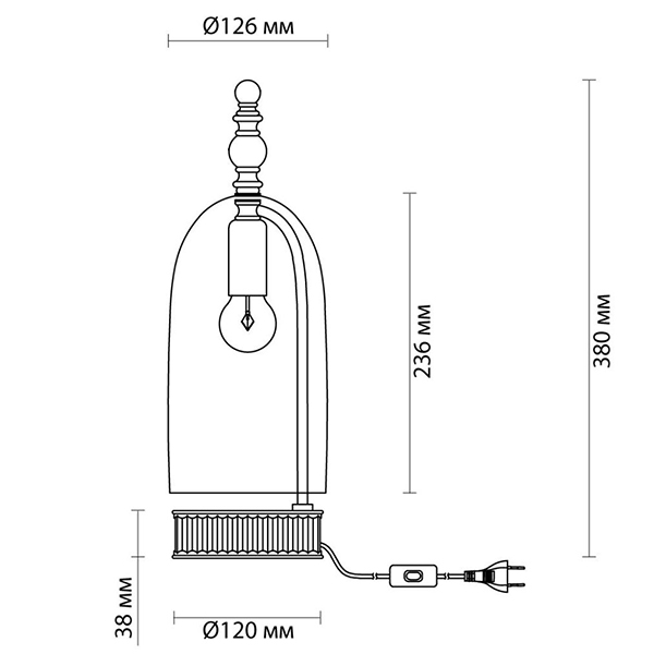 Настольная лампа Glass Dome Bronze Настольная лампа Glass Dome Bronze в Тюмени