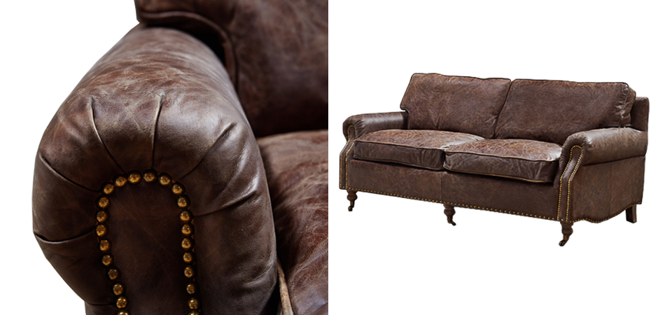 Диван RH CLASSIC LANCASTER Brown leather double Диван RH CLASSIC LANCASTER Brown leather double - Loft-Concept в Тюмени