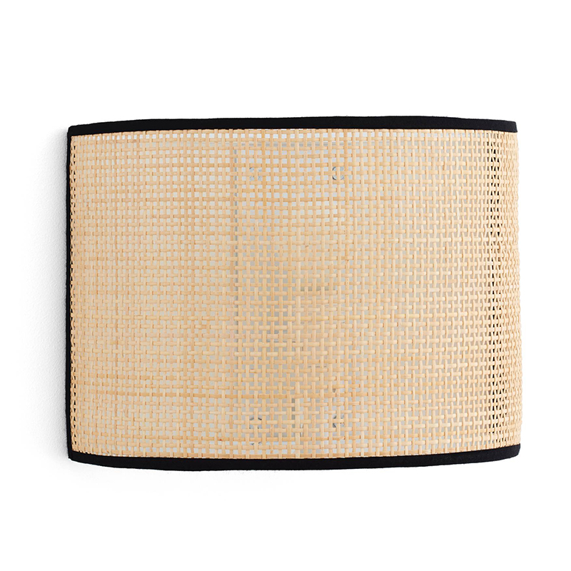 Бра Ottar Wicker Bamboo Cane beige black Бежевый Черный Бра Ottar Wicker Bamboo Cane beige black Бежевый Черный в Тюмени | Loft Concept