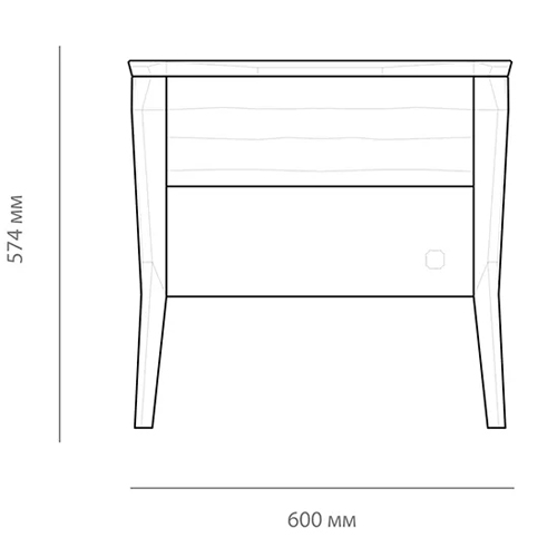 Тумба прикроватная из массива дуба с 2-мя ящиками Tasteful Furniture Тумба прикроватная из массива дуба с 2-мя ящиками Tasteful Furniture в Тюмени