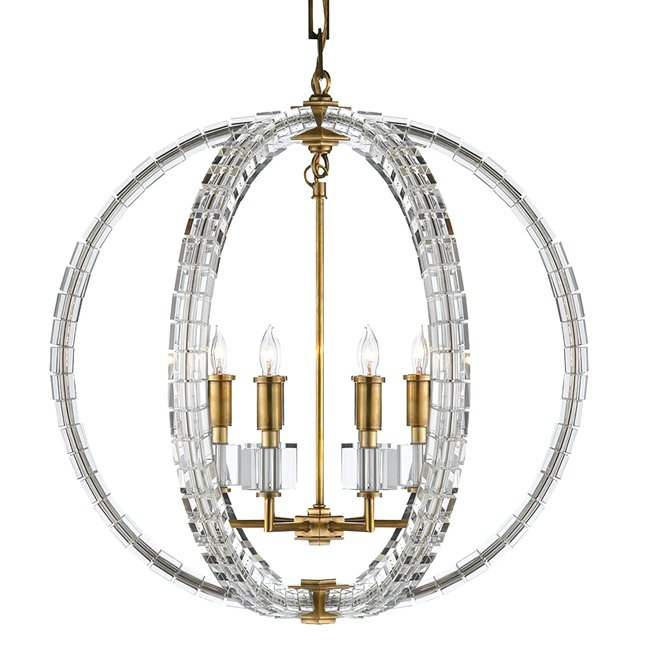 Люстра Radius Pendant Chandelier 6 Light Латунь Прозрачный Люстра Radius Pendant Chandelier 6 Light Латунь Прозрачный в Тюмени | Loft Concept