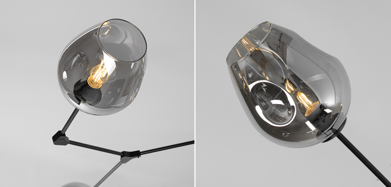 Люстра Branching Bubble Chandelier 7 Black - фото