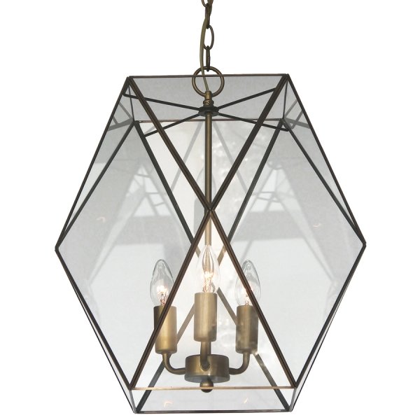 Подвесной светильник Rombius Pendant large III clear glass Латунь Античная полированная Подвесной светильник Rombius Pendant large III clear glass Латунь Античная полированная в Тюмени | Loft Concept