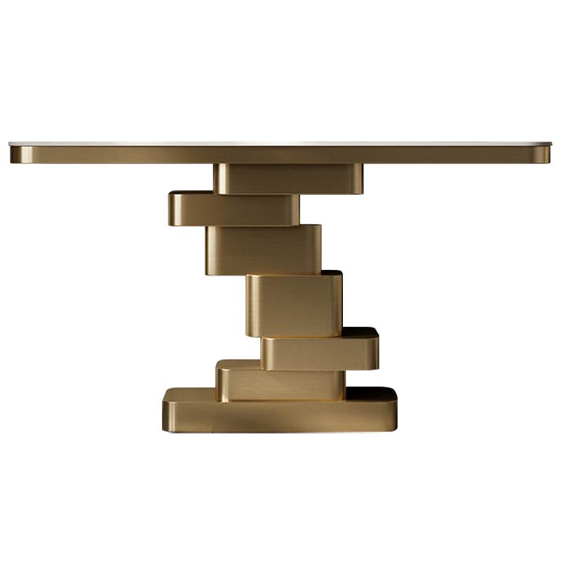 Консоль Maja Marble Metal Console Table Brass Латунь Коричневый Белый Консоль Maja Marble Metal Console Table Brass Латунь Коричневый Белый в Тюмени | Loft Concept