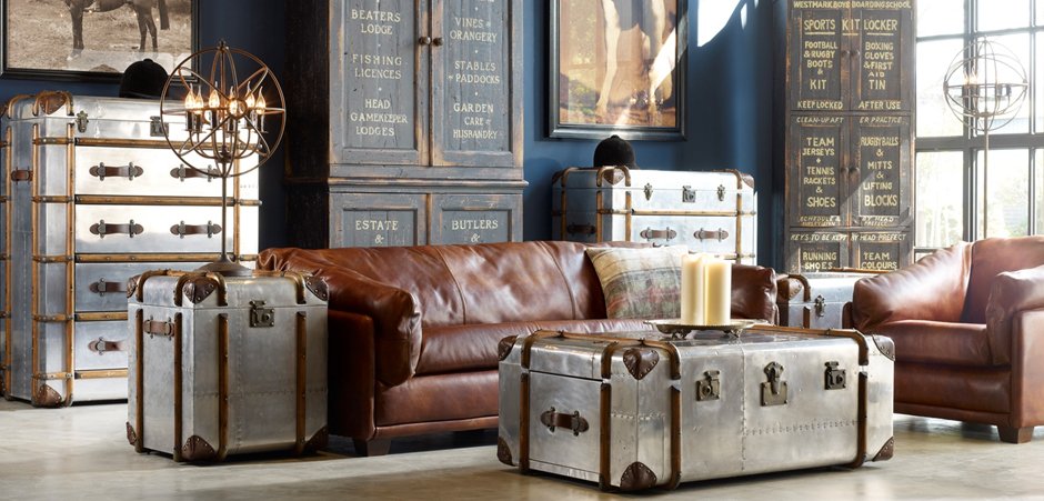Комод в стиле Лофт RH Richards Polished Aluminum Trunks Chest Комод в стиле Лофт RH Richards Polished Aluminum Trunks Chest - Loft-Concept в Тюмени