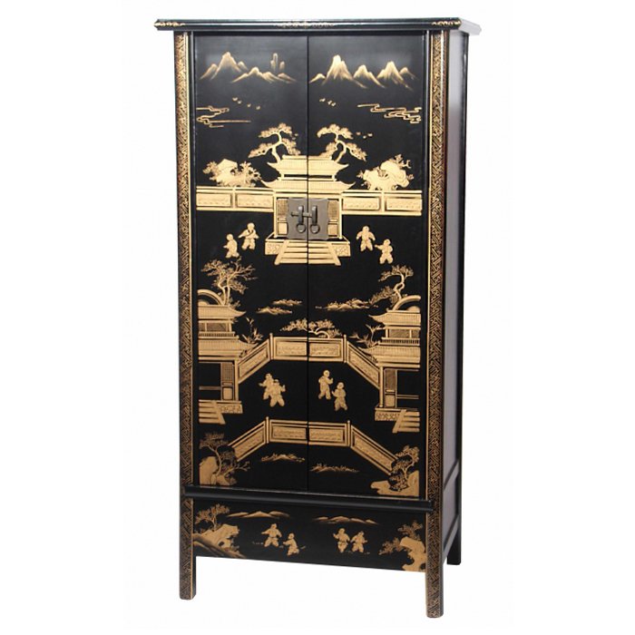 Китайский шкаф Black Gold Cabinet Черный Китайский шкаф Black Gold Cabinet Черный в Тюмени | Loft Concept
