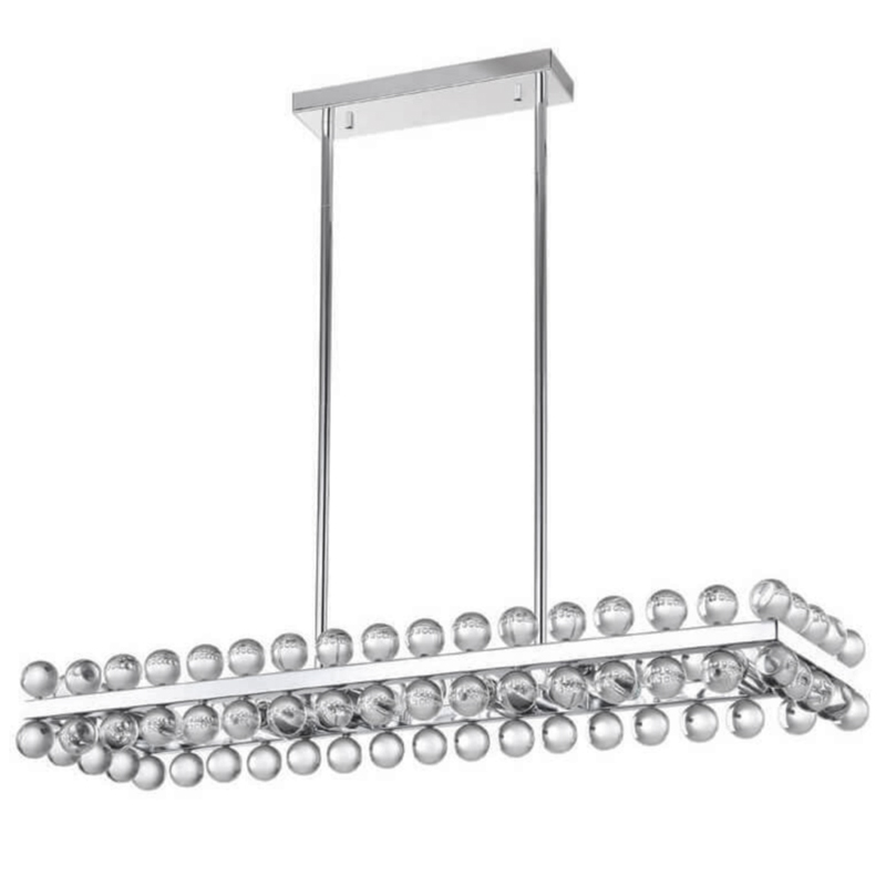 Sacramento Transparent Balls Rectangle Chandelier Хром Прозрачный Sacramento Transparent Balls Rectangle Chandelier Хром Прозрачный в Тюмени | Loft Concept