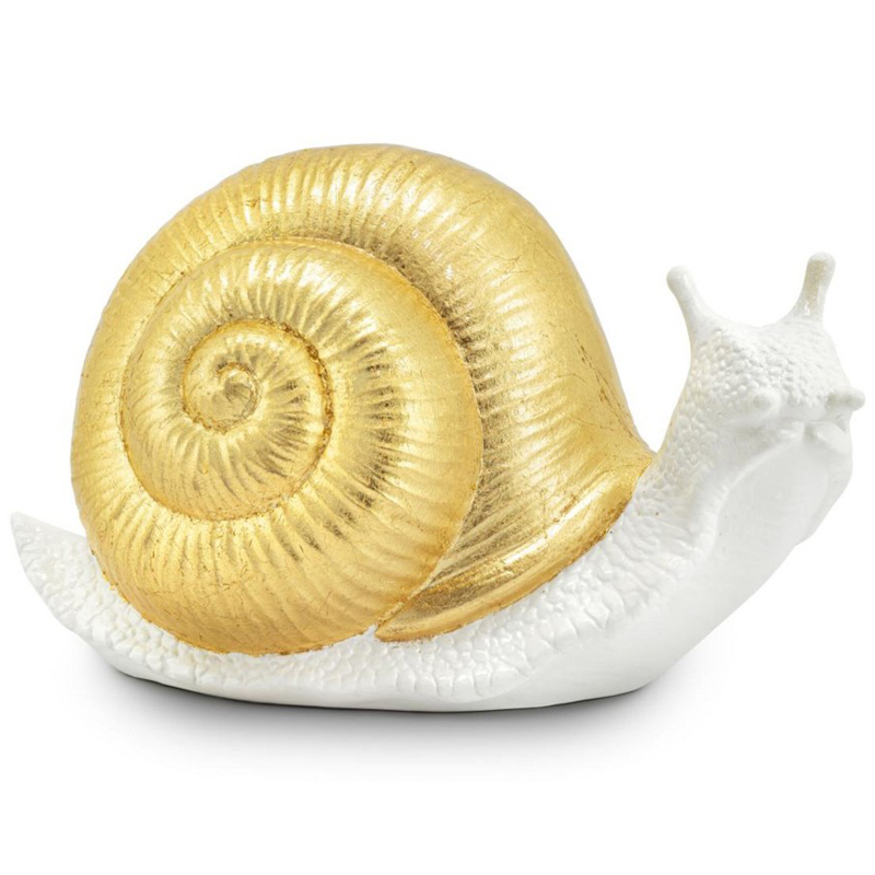 Статуэтка Abhika Snail Bisc. Goldleaf Белый Золотой Статуэтка Abhika Snail Bisc. Goldleaf Белый Золотой в Тюмени | Loft Concept