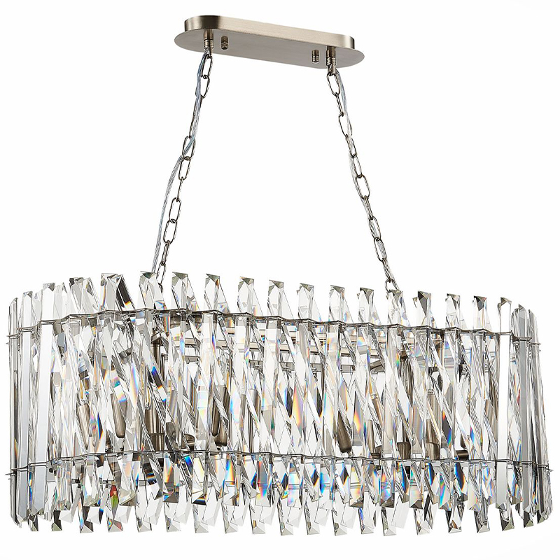 Люстра Kaeden Glass Chandelier 80 Никель Прозрачный Люстра Kaeden Glass Chandelier 80 Никель Прозрачный в Тюмени | Loft Concept