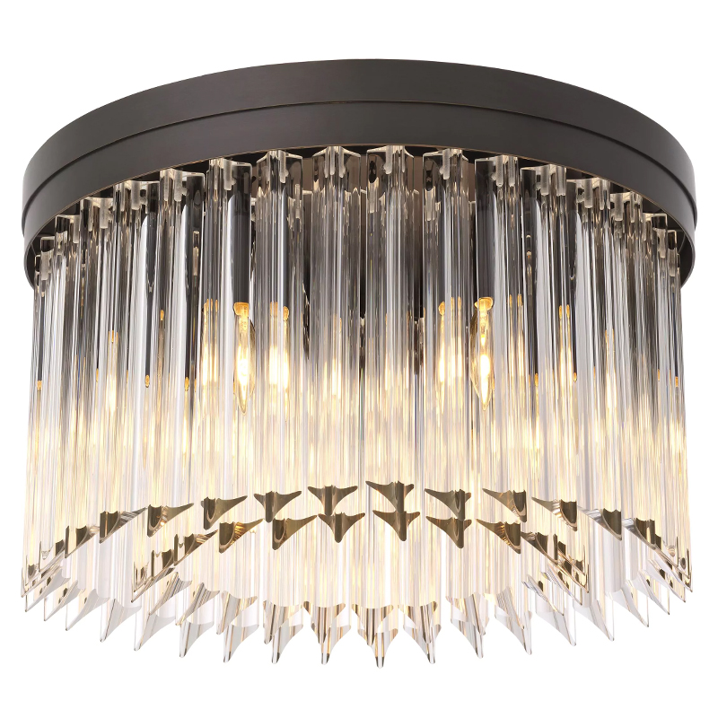 Потолочный светильник Eichholtz Ceiling Lamp Evina Bronze Прозрачное Стекло Темная бронза Потолочный светильник Eichholtz Ceiling Lamp Evina Bronze Прозрачное Стекло Темная бронза в Тюмени | Loft Concept