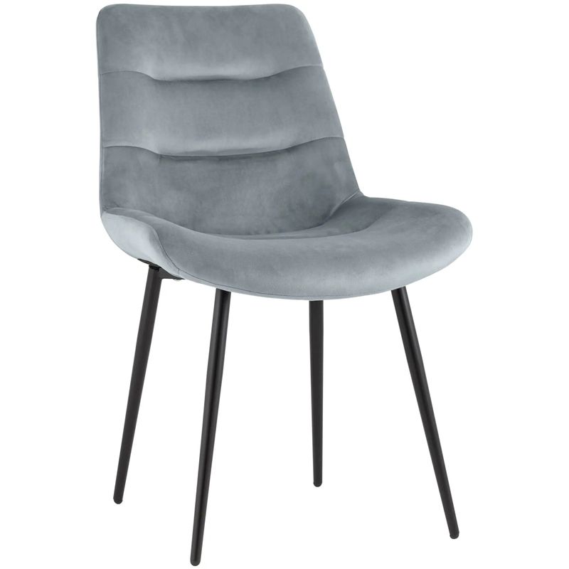 Стул Austin Chair Светло-Серый Велюр Светло-серый Черный Стул Austin Chair Светло-Серый Велюр Светло-серый Черный в Тюмени | Loft Concept